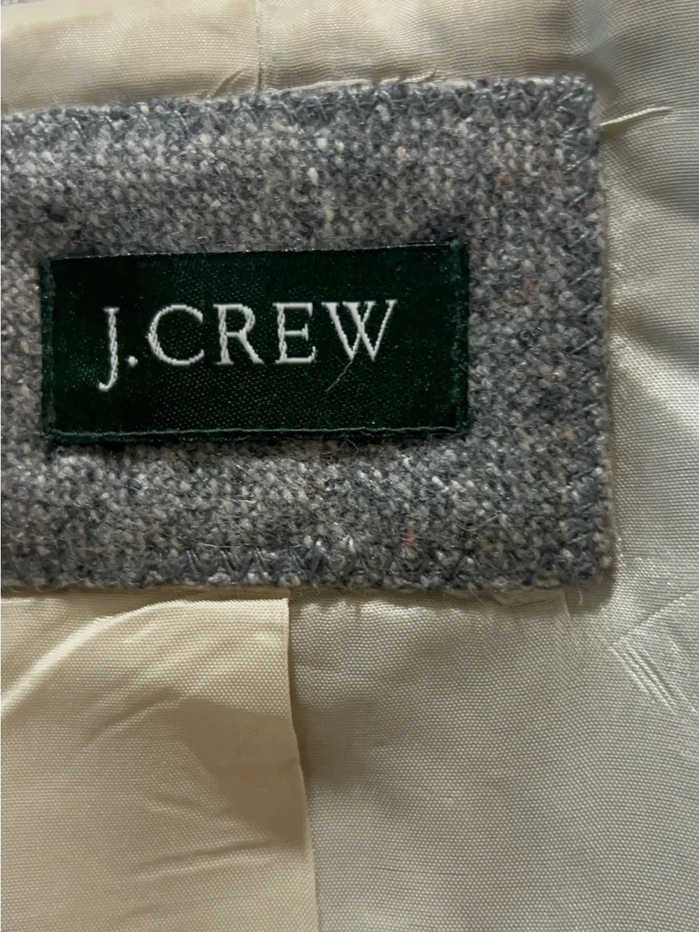 J. Crew Heather Gray Tweed Two-Button Schoolboy Blazer S (2-4)
